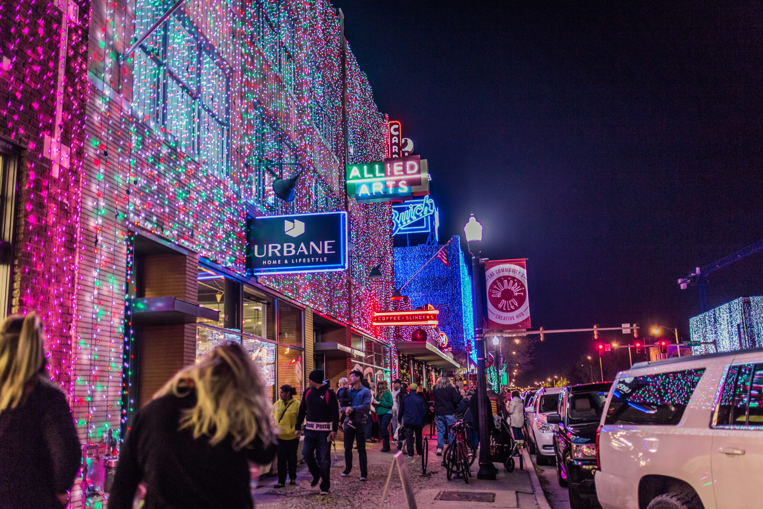 Lights On Broadway Downtown in December