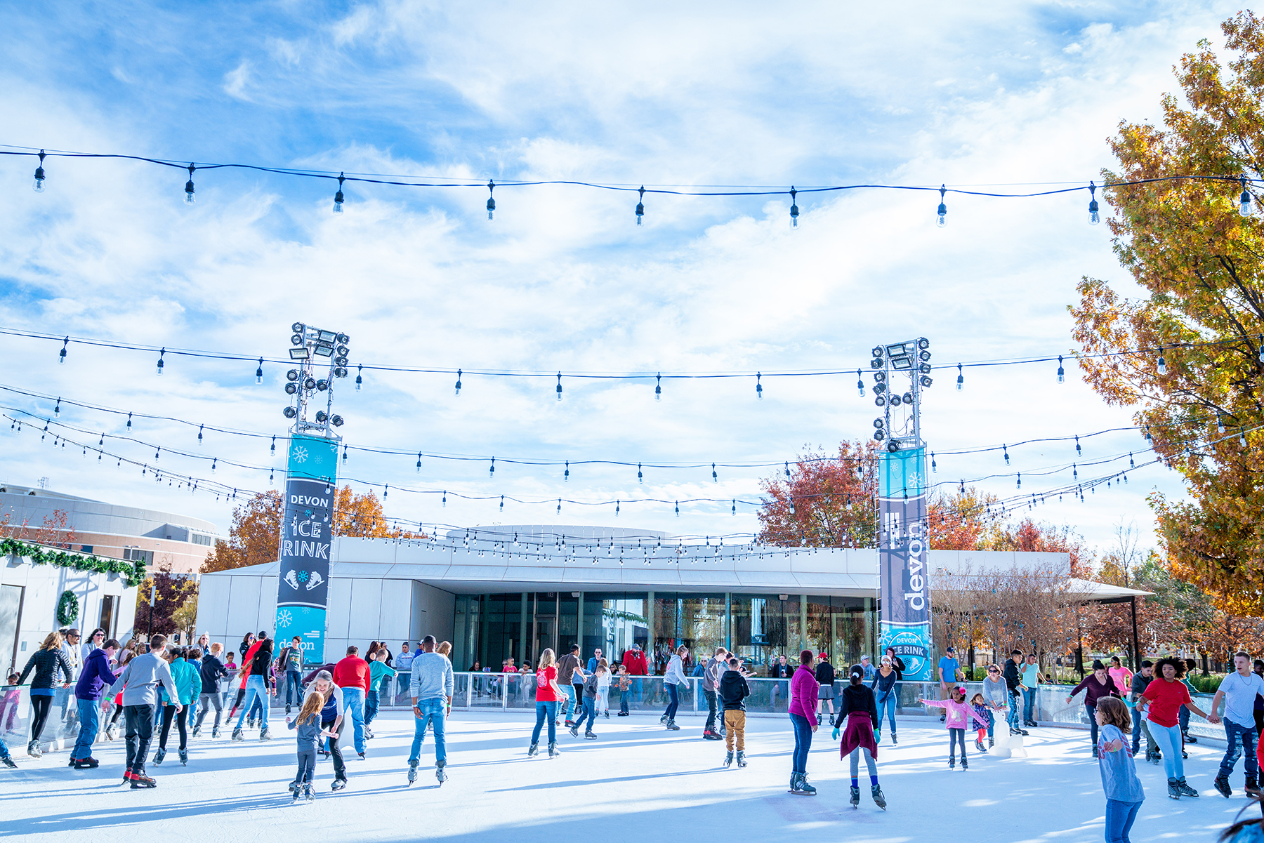 Devon Ice Rink Downtown In December